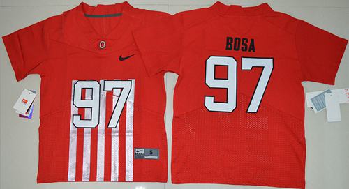 Buckeyes #97 Joey Bosa Red Alternate Elite Stitched Youth NCAA Jersey - Click Image to Close